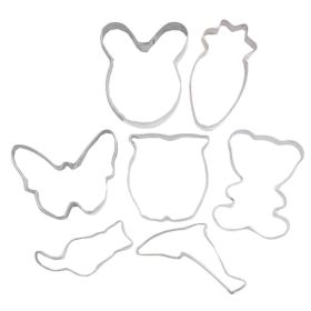 7 Pcs Cat Cookie Cutters Butterfly DIY Biscuit Mold Rabbit Sugarcraft Cake Cookies Cupcake Decorating Tool