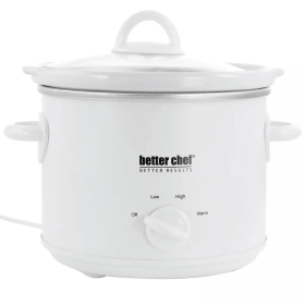 Better Chef 3-Quart Round Stone Cooker with Removable White Crock