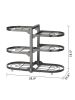 6-layer Pot And Lid Sorting Rack Bracket, Adjustable Pot Sorting Rack Under The Cabinet, Pot Rack For Kitchen Organization And Storage, Black