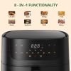 8.5 QT Air Fryer - Large Capacity For Family Gatherings, 8-in-1 Multifunctional Cooker With Touchscreen Control, Easy To Clean & Ideal For Beginners