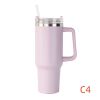 40 oz. With Logo Stainless Steel Thermos Handle Water Glass With Lid And Straw Beer Glass Car Travel Kettle Outdoor Water Bottle