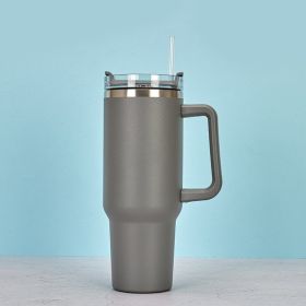 1200ml Stainless Steel Mug Coffee Cup Thermal Travel Car Auto Mugs Thermos 40 Oz Tumbler with Handle Straw Cup Drinkware New In (capacity: 1200ml, Color: P)