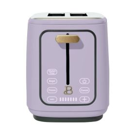 2 Slice Toaster with Touch-Activated Display, Cornflower (Color: Lavender)